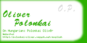 oliver polonkai business card